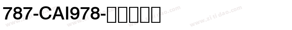 787-CAI978字体转换