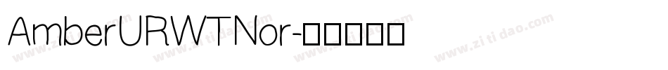 AmberURWTNor字体转换