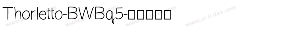 Thorletto-BWBq5字体转换