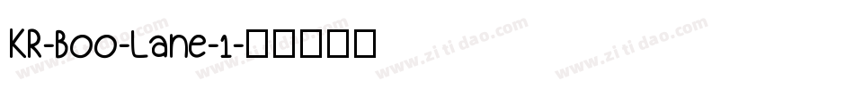 KR-Boo-Lane-1字体转换