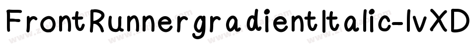 FrontRunnergradientItalic-lvXD字体转换