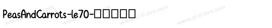 PeasAndCarrots-le70字体转换