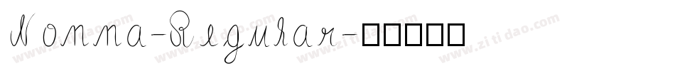 Nonna-Regular字体转换