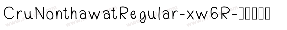 CruNonthawatRegular-xw6R字体转换