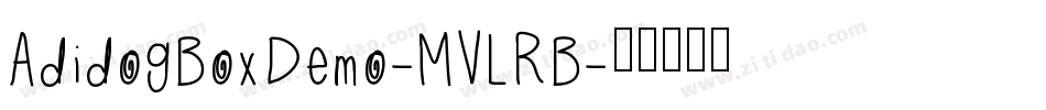 AdidogBoxDemo-MVLRB字体转换