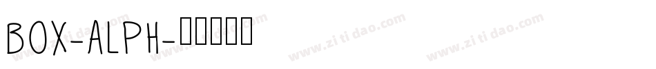 BOX-ALPH字体转换