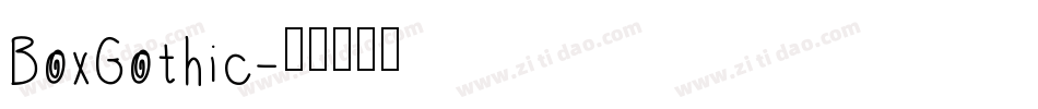 BoxGothic字体转换
