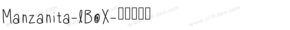 Manzanita-lBoX字体转换