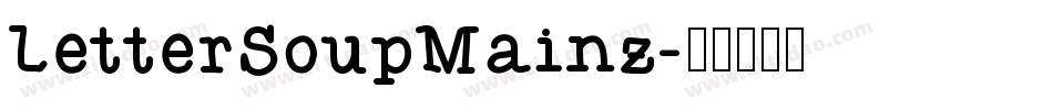 LetterSoupMainz字体转换