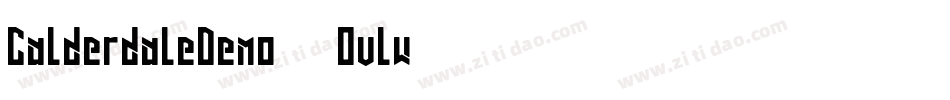 CalderdaleDemo-2Ovlw字体转换