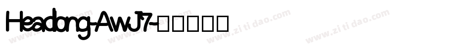 Headlong-AwJ7字体转换