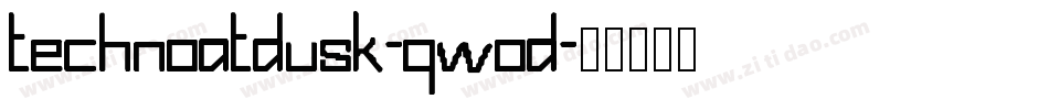 TechnoAtDusk-qwod字体转换
