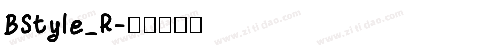 BStyle_R字体转换