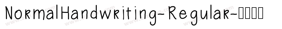NormalHandwriting-Regular字体转换