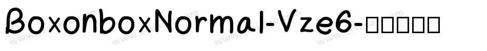 BoxonboxNormal-Vze6字体转换