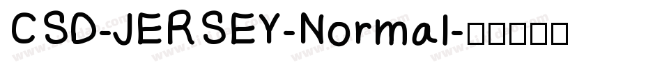 CSD-JERSEY-Normal字体转换