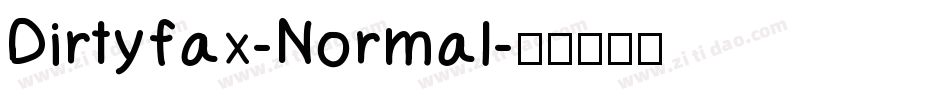 Dirtyfax-Normal字体转换