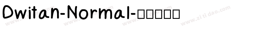 Dwitan-Normal字体转换