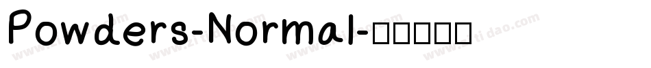 Powders-Normal字体转换