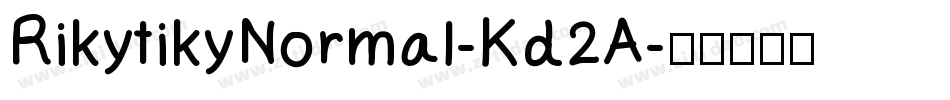RikytikyNormal-Kd2A字体转换