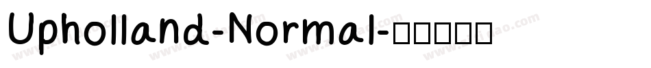 Upholland-Normal字体转换