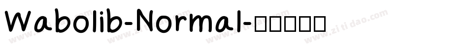 Wabolib-Normal字体转换