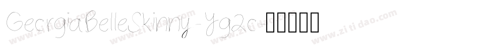 GeorgiaBelleSkinny-Yg2o字体转换