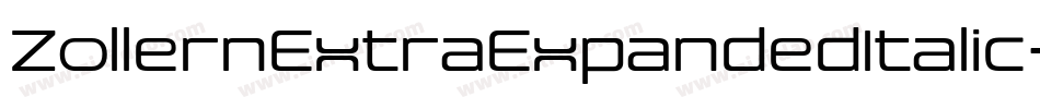 ZollernExtraExpandedItalic-0RXP字体转换