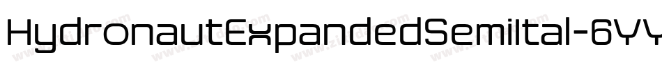 HydronautExpandedSemiItal-6YY0A字体转换
