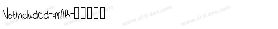 NotIncluded-7rAR字体转换