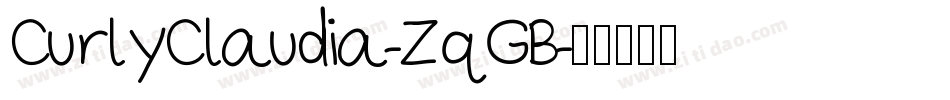 CurlyClaudia-ZqGB字体转换