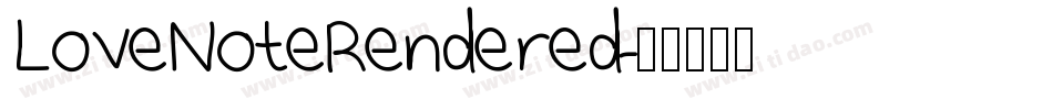 LoveNoteRendered字体转换