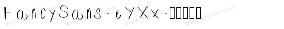 FancySans-eYXx字体转换