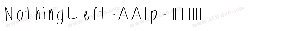 NothingLeft-AAlp字体转换