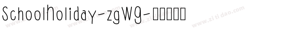 SchoolHoliday-zgWG字体转换