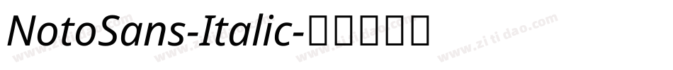 NotoSans-Italic字体转换
