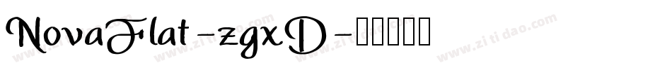 NovaFlat-zgxD字体转换