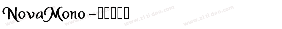 NovaMono字体转换