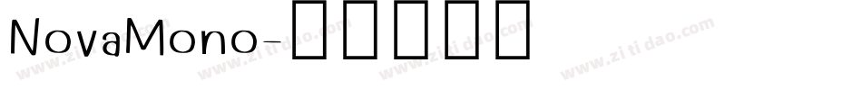 NovaMono字体转换
