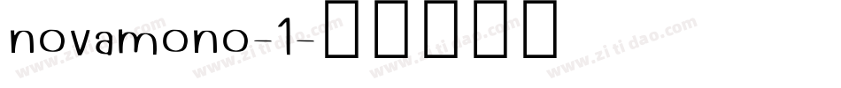 novamono-1字体转换