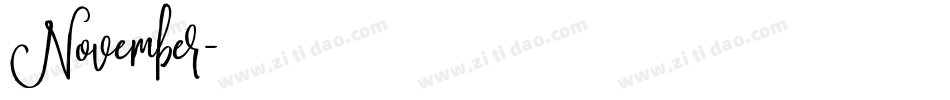 November字体转换