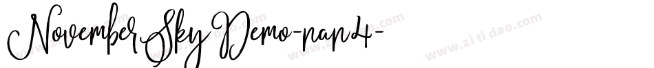 NovemberSkyDemo-nan4字体转换