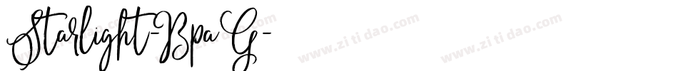 Starlight-BpaG字体转换