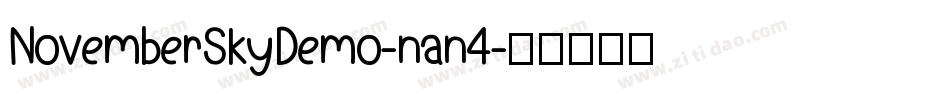 NovemberSkyDemo-nan4字体转换