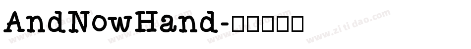 AndNowHand字体转换