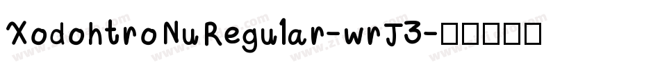 XodohtroNuRegular-wrJ3字体转换