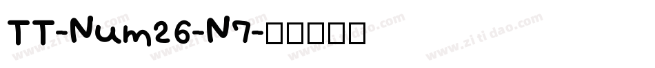 TT-Num26-N7字体转换