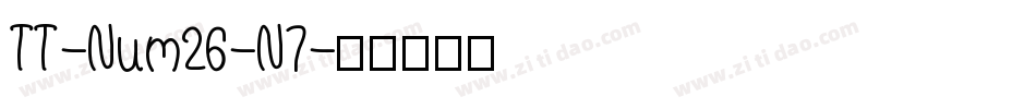 TT-Num26-N7字体转换