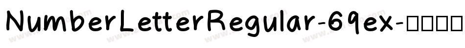 NumberLetterRegular-69ex字体转换