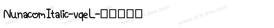 NunacomItalic-vqeL字体转换